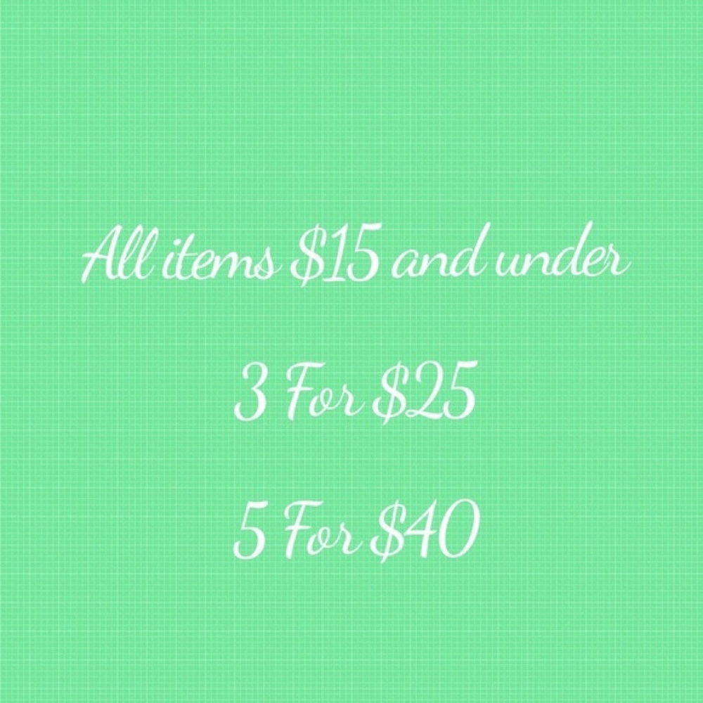 Check out my closet for some deals!